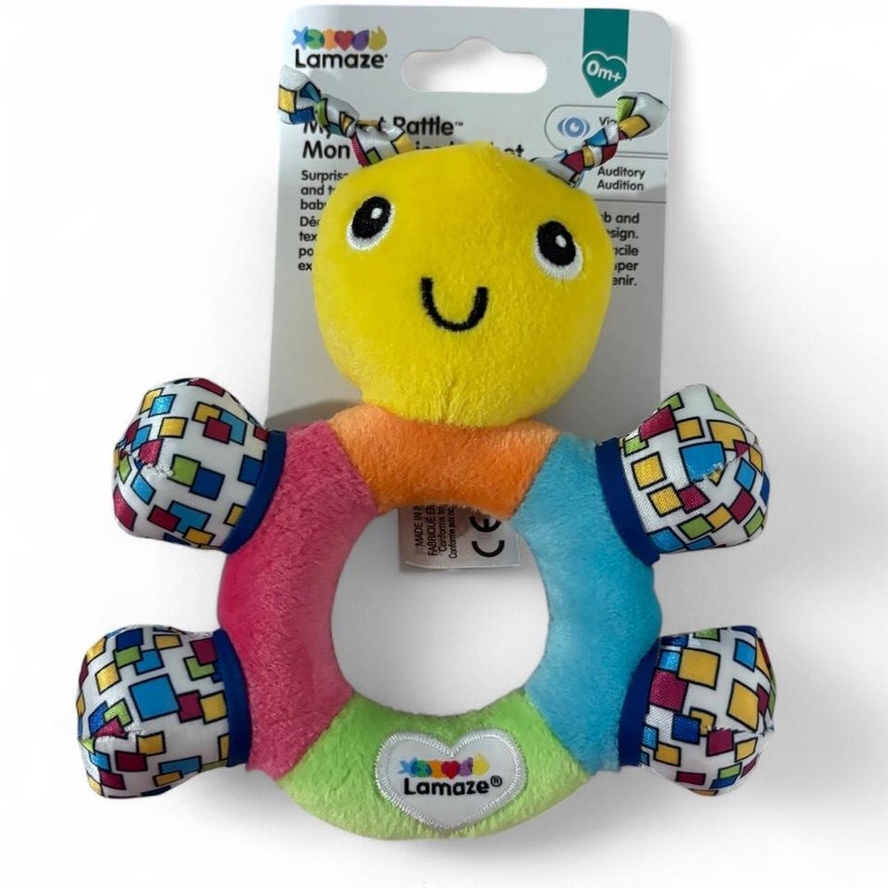 Lamaze My First Rattle Plush Sensory Baby Toy Yellow Bug TOMY Y2471L New